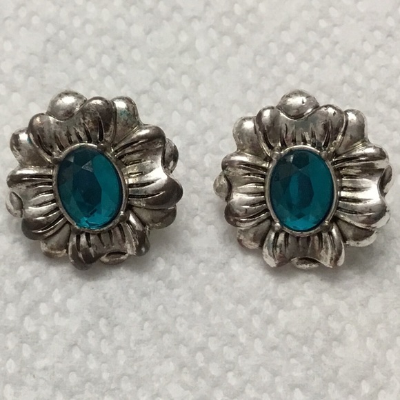 Avon Jewelry - Avon Antiqued Floral March Birthstone Earrings